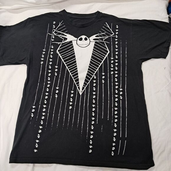 Disney SHIRT M Jack Skellington Tux Nightmare Before Christmas Vtg 90s Y2k Goth - Picture 2 of 11